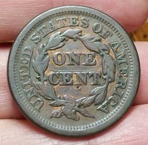 1850 US BRAIDED HAIR LARGE CENT