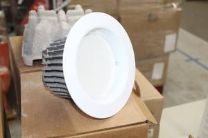 lot 100 image: Lot of (4) Cree LR series LED 6 Downlight LR6C-277V US (in 4 boxes)