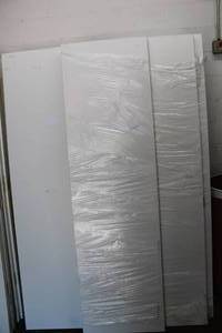 lot 204 image: Lot of (4) Primed Solid Wood Door Blanks