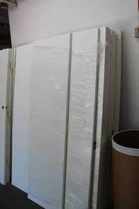 lot 205 image: Lot of (5) Primed Solid Wood Door Blanks
