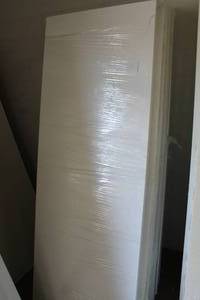 lot 210 image: Lot of (4) Primed Solid Wood Door Blanks