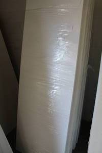 lot 211 image: Lot of (5) Primed Solid Wood Door Blanks