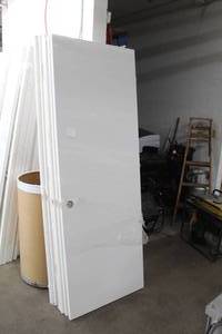 lot 221 image: Lot of (3) Primed Solid Wood Door Blanks