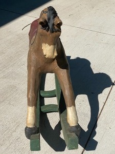 lot 5 image: Vintage Rocking Horse