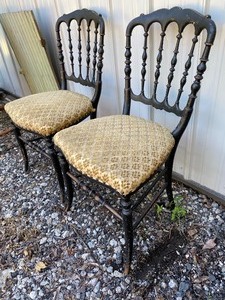 lot 12 image: Pair of Antique French Chairs