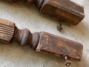 lot 33 image: Set of Four Vintage Wooden Table Legs