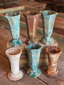 lot 45 image: Six Decorative Cast Iron Urns