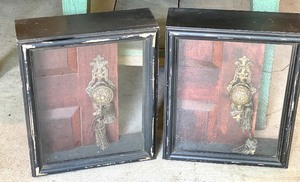 lot 44 image: Pair of Door Knob Shadow Boxes