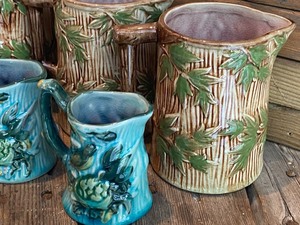 lot 49 image: Majolica Ware Ceramic (Reproduction) Lot of Nine Decorative Items
