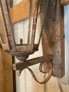 lot 59 image: Pair of Antique Metal Gas Wall Sconces