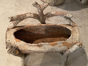 lot 72 image: Cement Log Shaped Planter