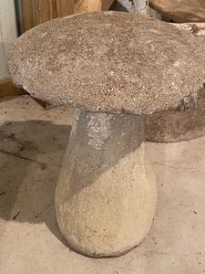lot 82 image: Pair of Cement Figural Mushrooms