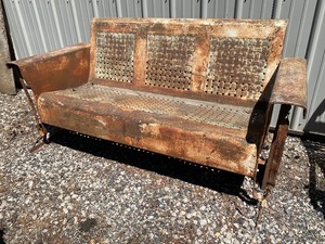 lot 96 image: Vintage Metal Glider