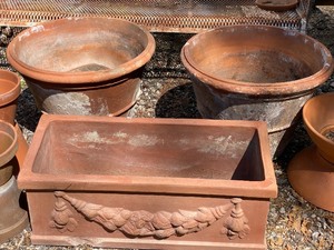 lot 117 image: Variety of Terracotta Planters