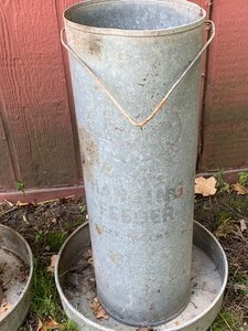 lot 129 image: Two Galvanized Klein Brand Feeders