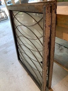 lot 136 image: Pair of Leaded Glass Windows