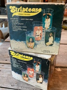 lot 134 image: Two Boxes Vintage Stripper Glasses