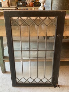 lot 165 image: Vintage Beveled Leaded Window