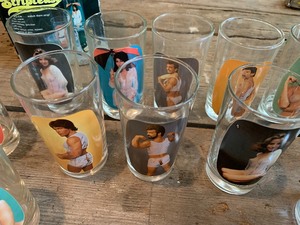lot 146 image: (8) Vintage Strip Tease High Ball Glasses
