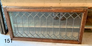 lot 151 image: Vintage Beveled Leaded Window