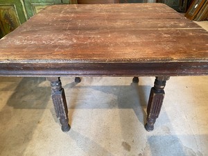lot 173 image: Antique Square Farmhouse Table