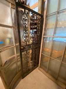 lot 188 image: Vintage Wrought Iron Security Door