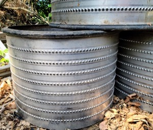 lot 242 image: Vintage Seed Spreader Drums
