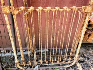 lot 245 image: Cast Iron and Metal Bed Parts