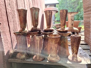 lot 246 image: Cast Iron Vases