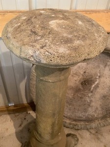 lot 202 image: Large Cement Bird Bath