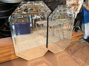 lot 218 image: Two Mirrors Beveled Hexagonal