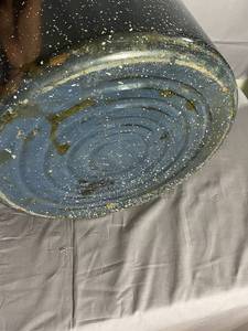 lot 90 image: Vintage Speckled Blue 21.5 Quart Enamelware Canning Pot