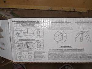 lot 9 image: Gibraltar Galvanized Steel Post Mount Mailbox NIB