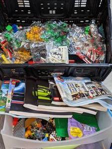 lot 56 image: Lego Instruction Books for High End Sets, 15 Pounds Loose Legos
