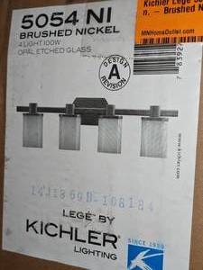 lot 61 image: Contemporary Kichler Lighting 4 Light Bath Fixture