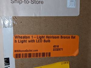 lot 63 image: Sea Gull Lighting 44625EN3-782 Wheaton WallBath Sconce Vanity Style Fixture