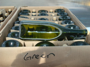 lot 134 image: Wine Bottle Planters