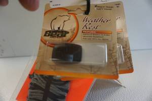 lot 99 image: 3 Bear Weather Rests, Puff String Silencer and Whacker Pack Leather String WaxLube Applicator Pads