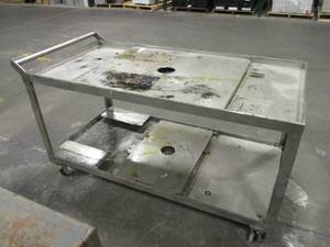lot 9 image: Stainless Steel Rolling Cart