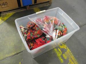 lot 19 image: Plastic Bin of Misc. Items