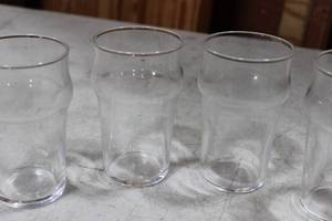 Goblet 9 14 Oz Clear Glass Cup  Lot Of 12 Cups