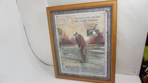 lot 99 image: Framed & Matted Picture (Reading The Greens & The Follow Through)-(Master The Stroke)
