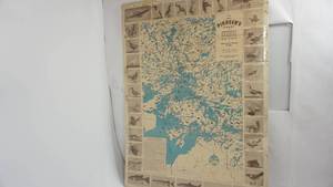 lot 100 image: The 1946 Pioneers Chart Of Lake Of The Woods Area
