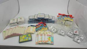 lot 114 image: Assortment Of Invitations For Baby Showers, Birthdays, Etc.--Packets Of Self Adhesive Gift Tags