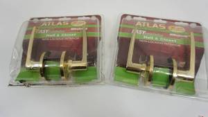 lot 122 image: Two Atlas Home Security Non Locking Interior Hall & Closet Door Handles