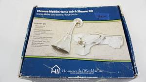 lot 127 image: Chrome Mobile Home Tub & Shower Kit