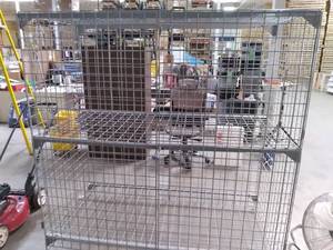lot 1 image: Metal enclosure with lock, 72.5...