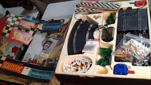 lot 48 image: Scalextric Regd. Set 110 Scale Moto...
