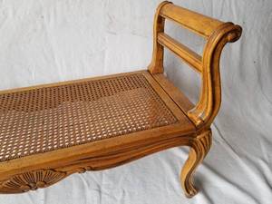 lot 28 image: Settee with Cane Seat