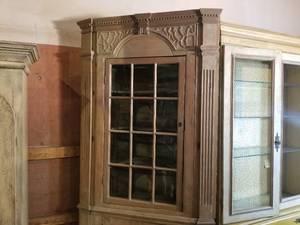 lot 50 image: Antique French Country Pine Corner Cabinet